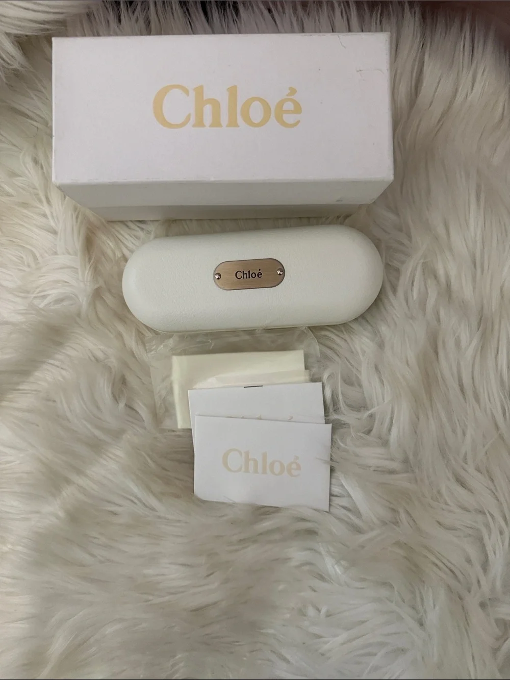 Chloé Cream Eyewear Box and Case Set